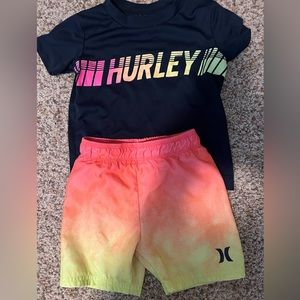 Boys rash guard swim set